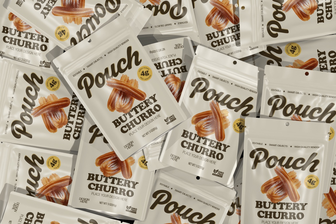 Snack Pouch Packaging Mockup