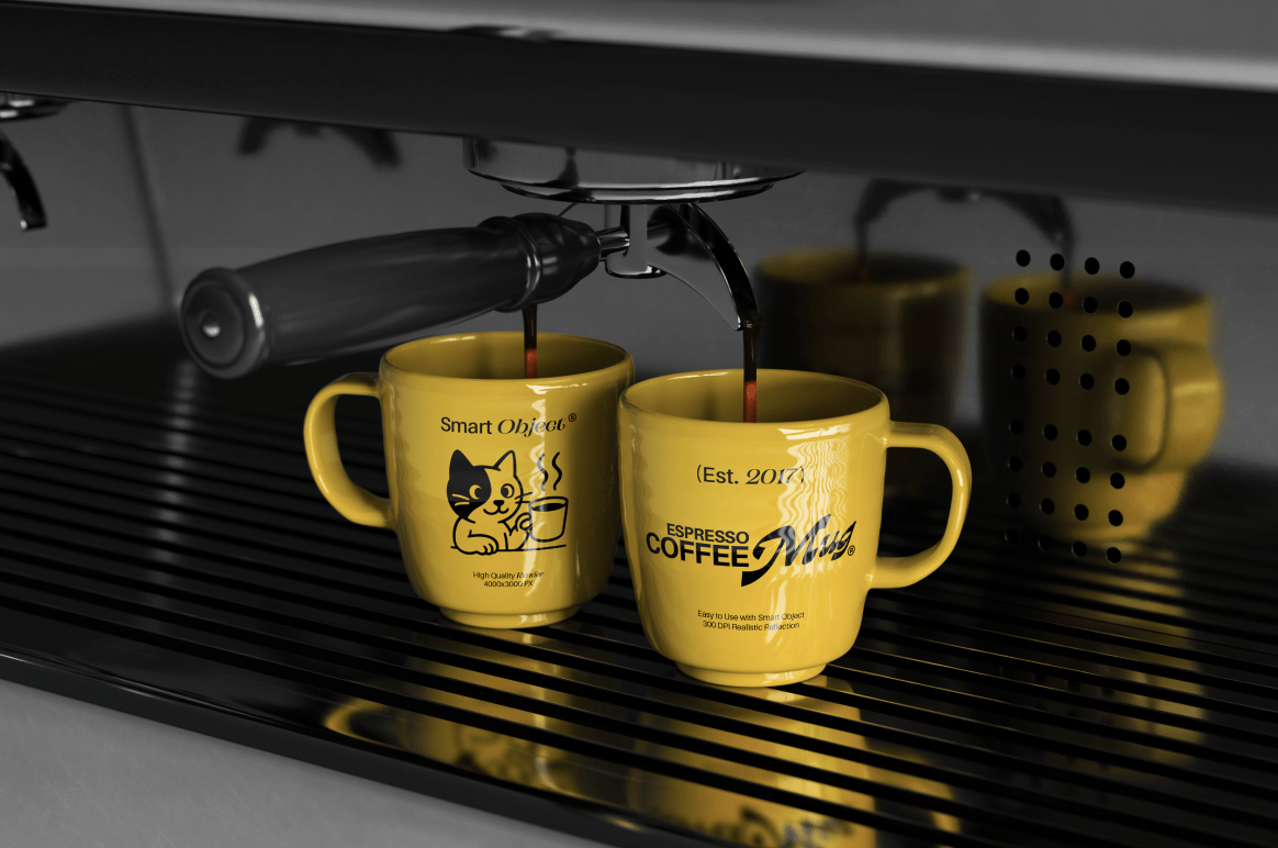 Espresso Coffee Mug Mockup