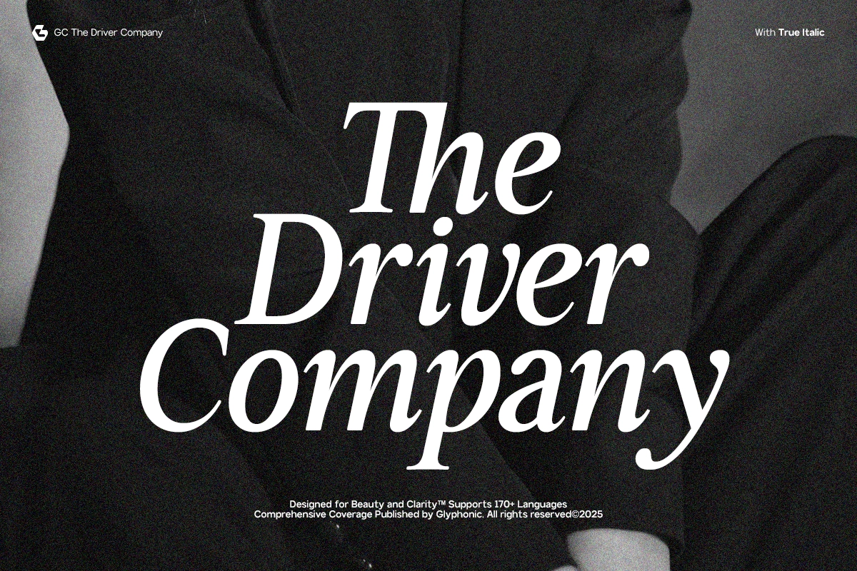 GC Driver Company - Serif Italic