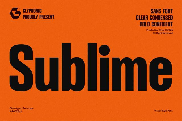 Sublime - Bold Condensed Font