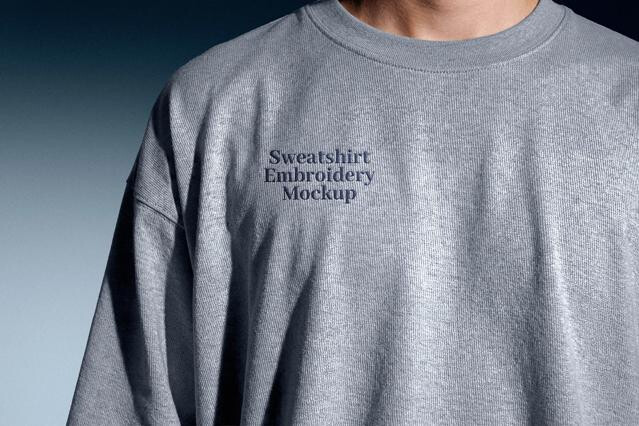 Sweatshirt Embroidery Mockup