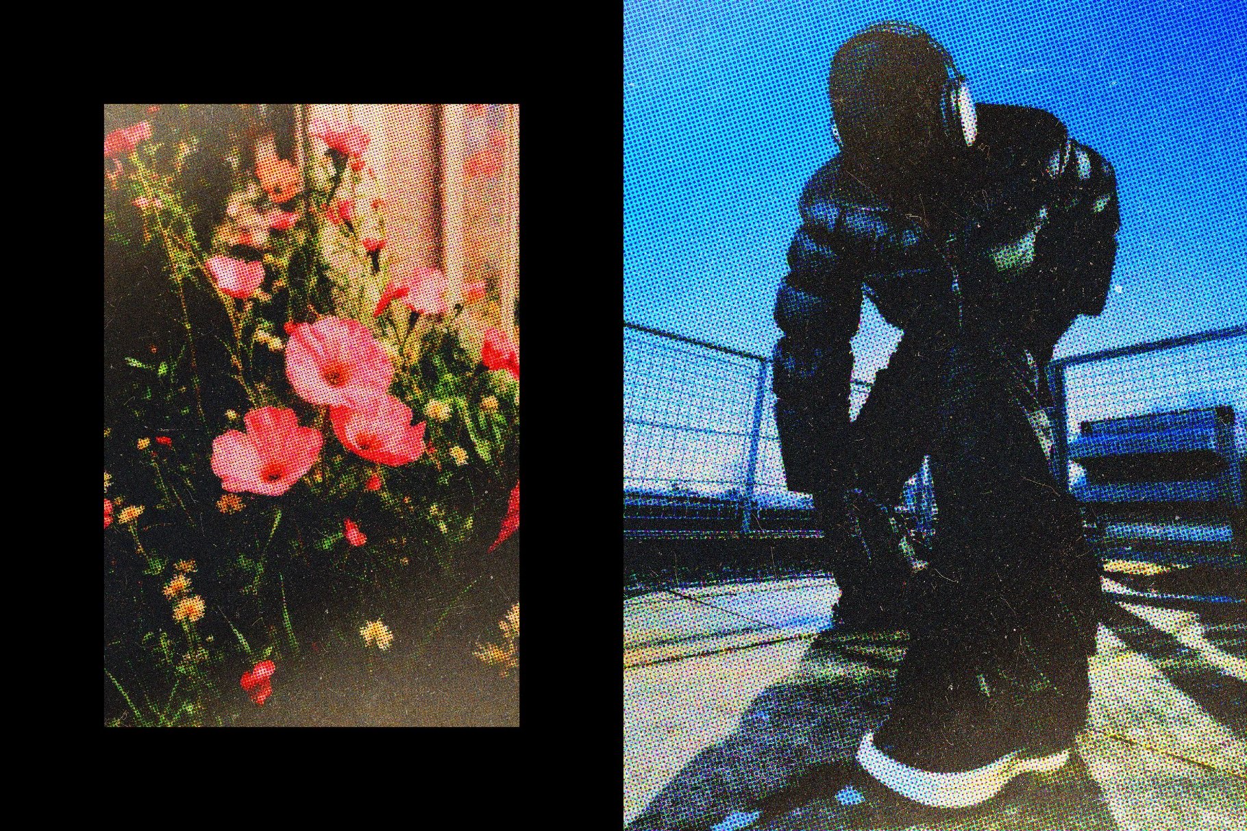 Vivid Dot Halftone Photo Effect