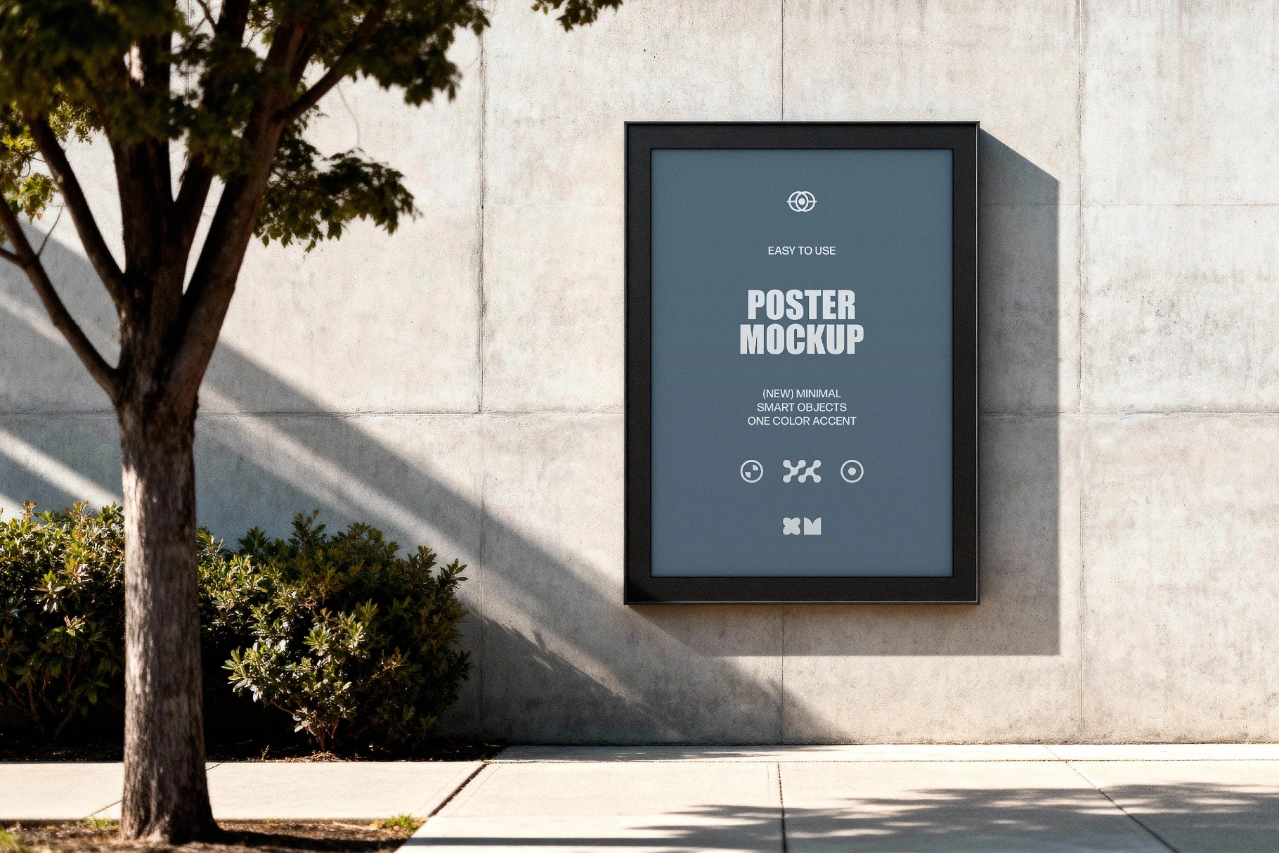 Sidewalk Poster Display Mockup
