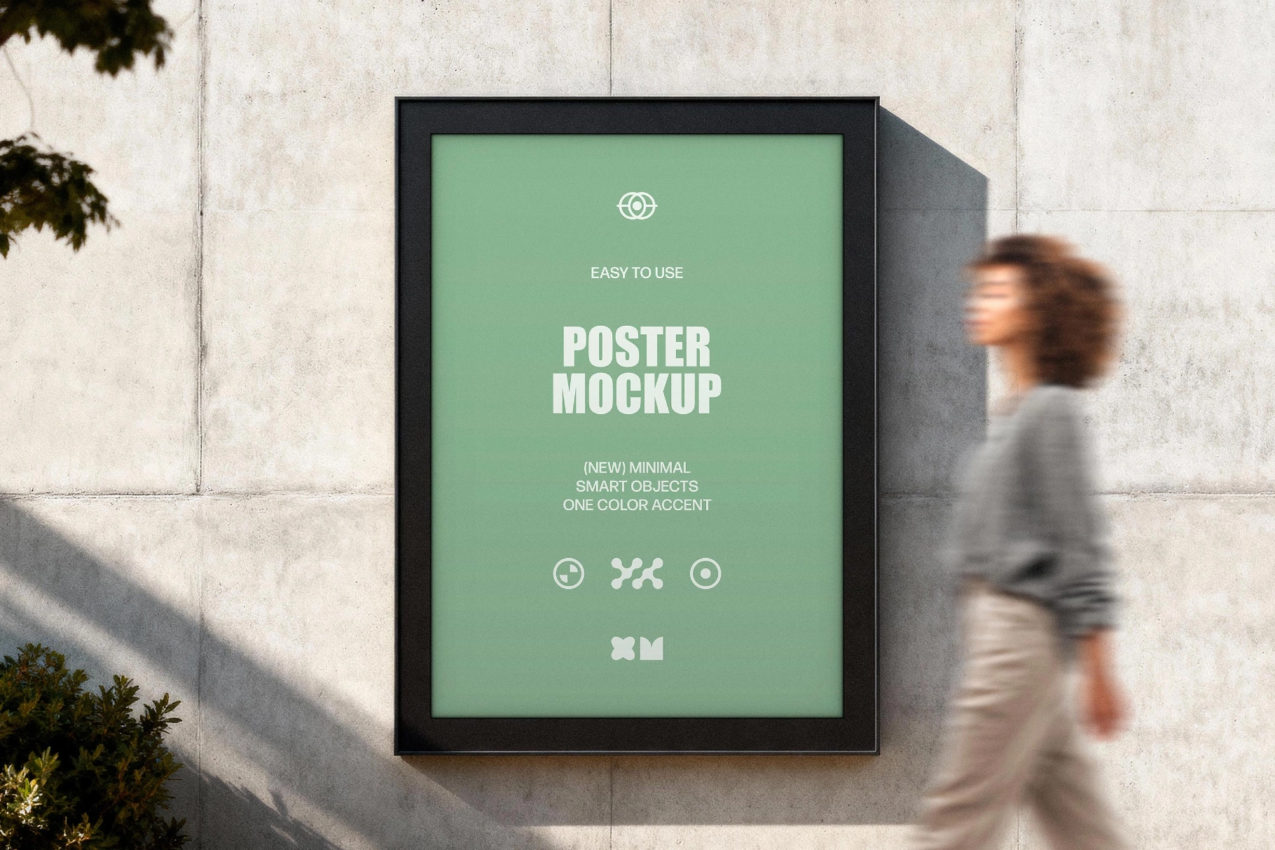 Sidewalk Poster Display Mockup