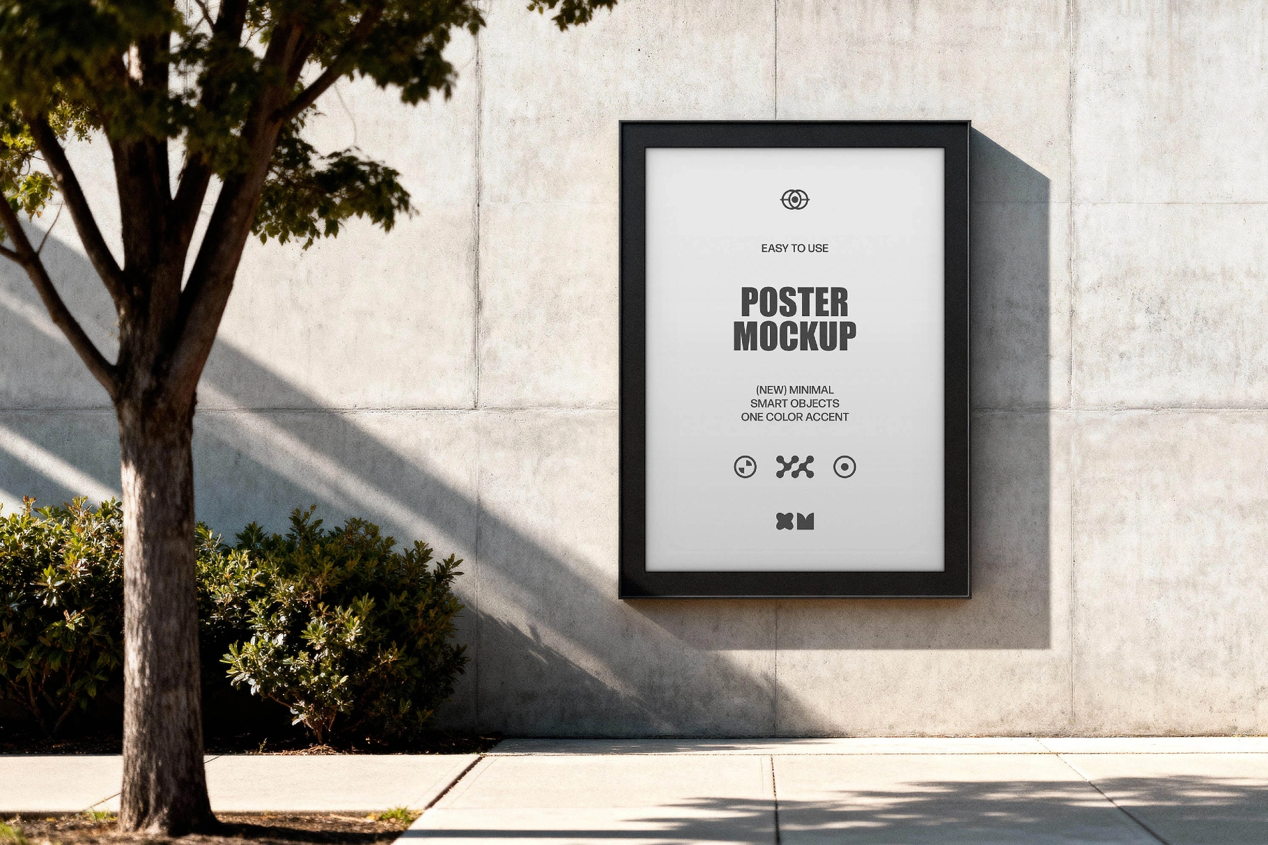 Sidewalk Poster Display Mockup