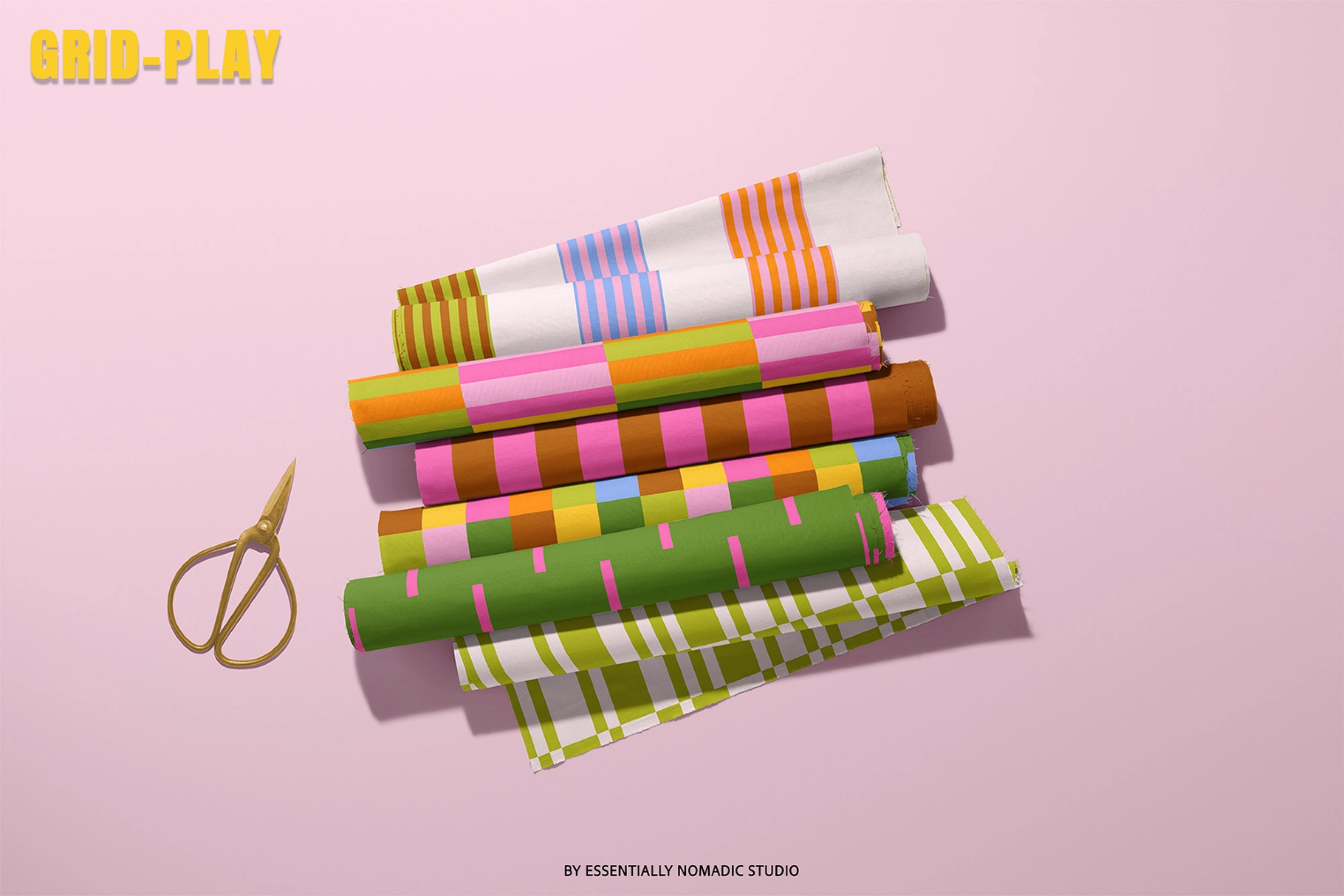 Grid Play -  Stripes & Plaids Seamless Patterns