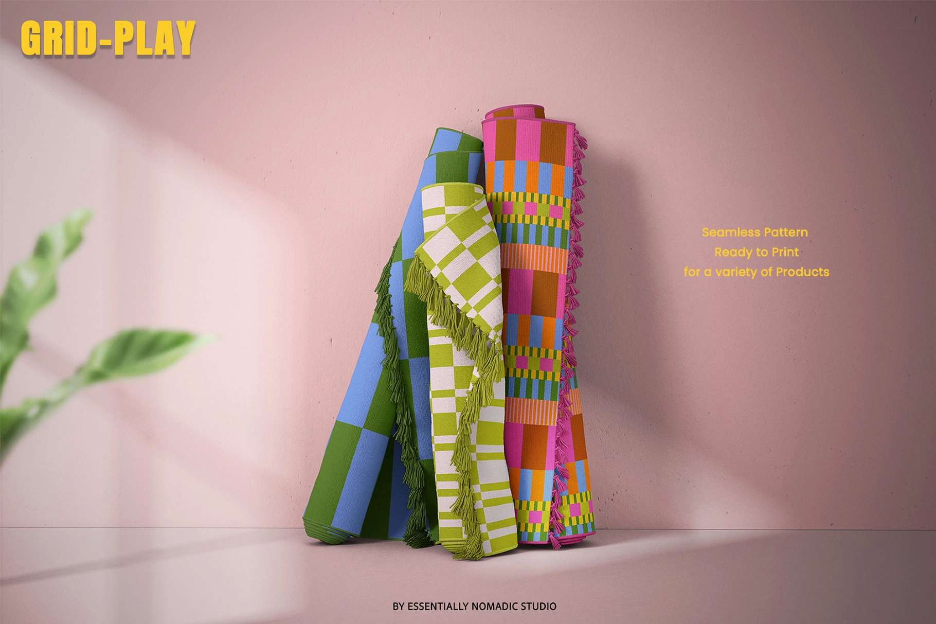 Grid Play -  Stripes & Plaids Seamless Patterns