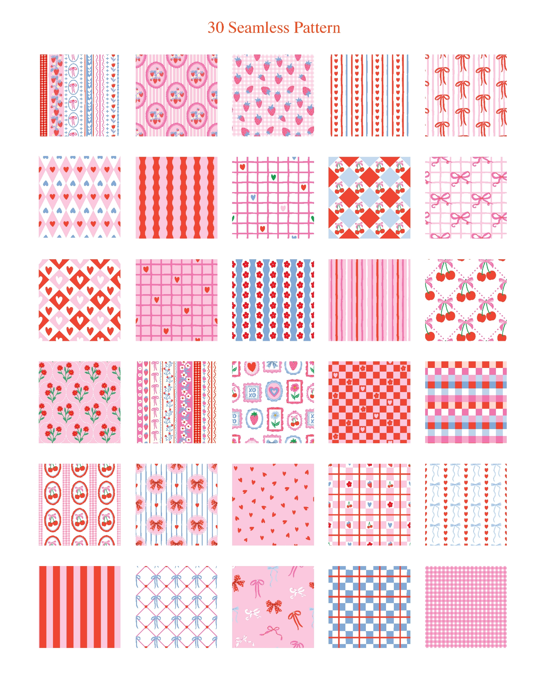 Pretty In Pink - Seamless Pattern Collection