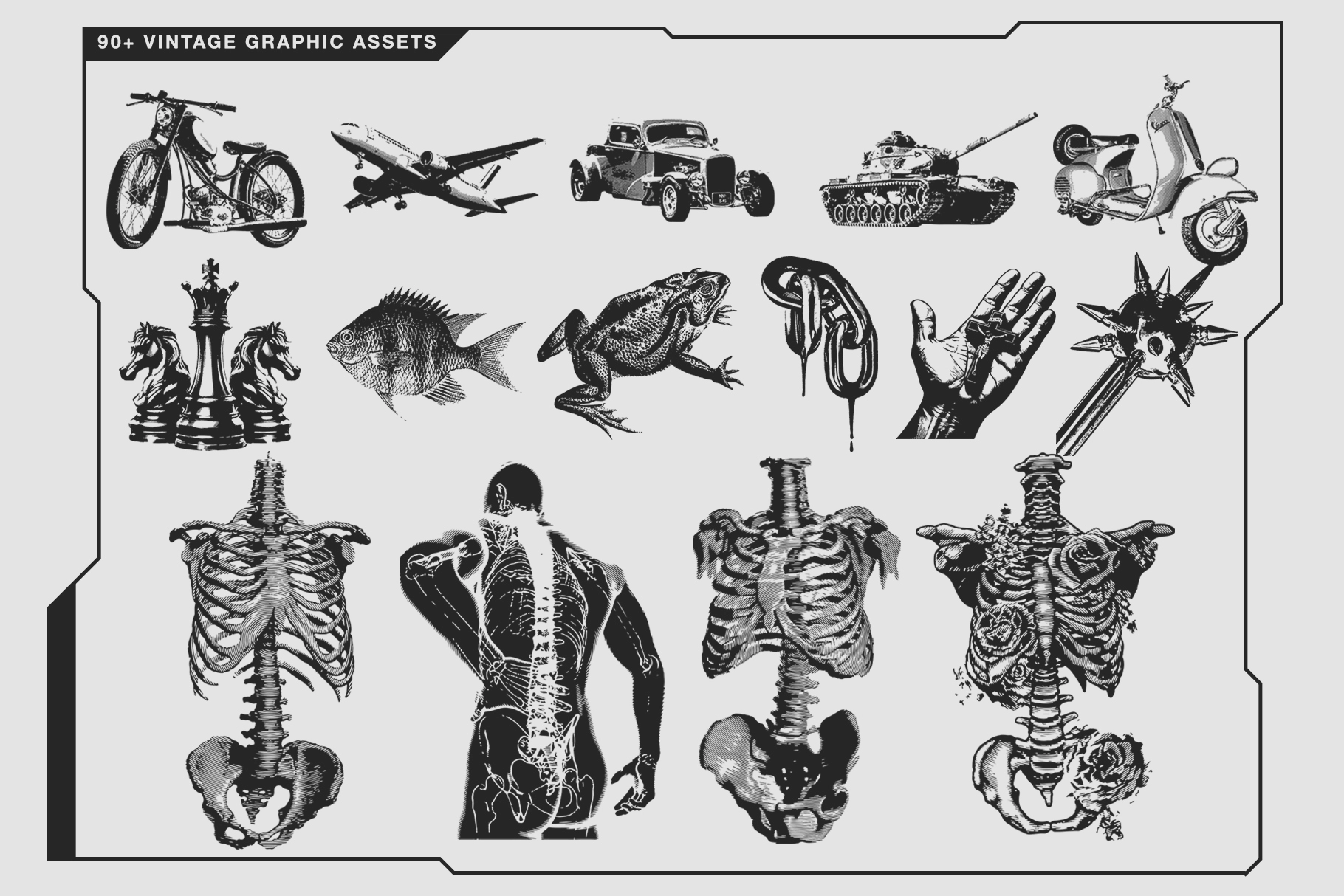 90+ Vintage Graphic Assets