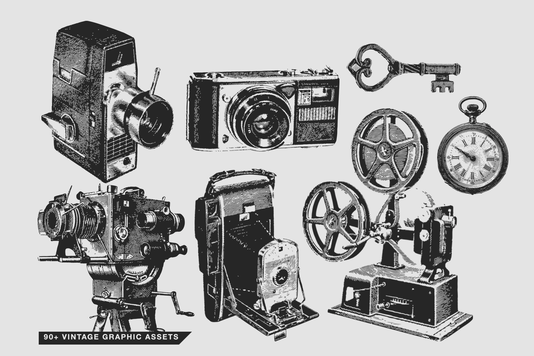 90+ Vintage Graphic Assets