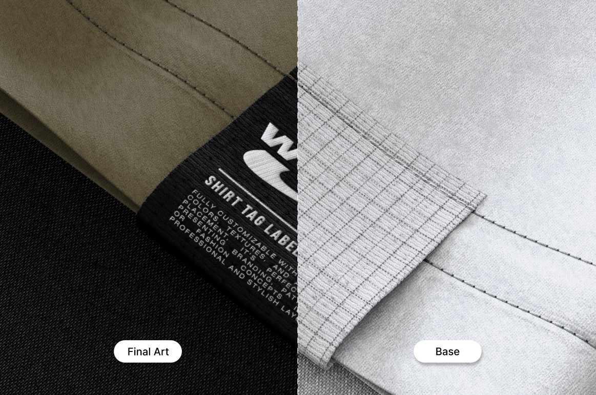 Woven Tag Label Embroidery Mockup