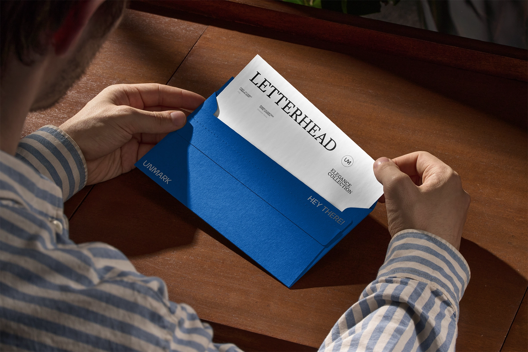 Letterhead in Envelope Mockup