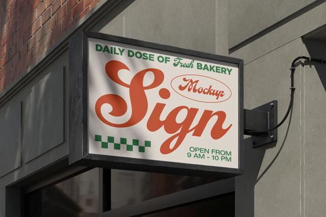 Outdoor Store Sign Mockup