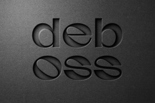 Black Paper Debossed Effect