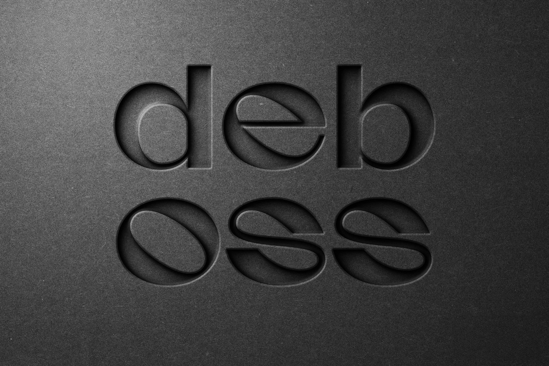 Black Paper Debossed Effect