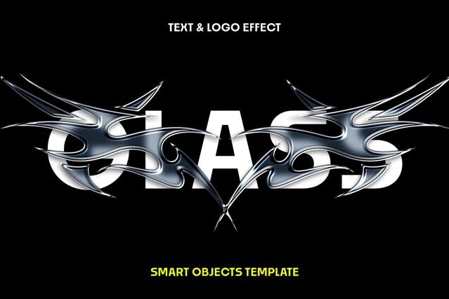 Glass Text & Logo Effect