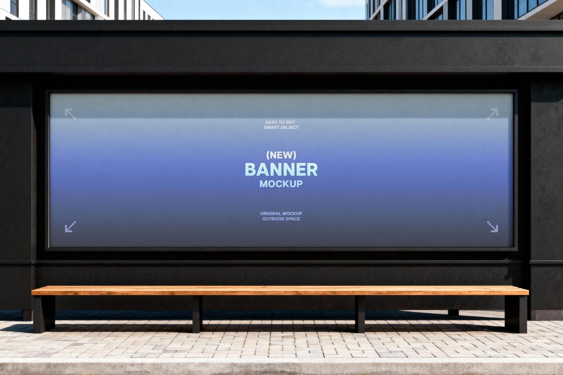 Bus Stop Banner Mockup