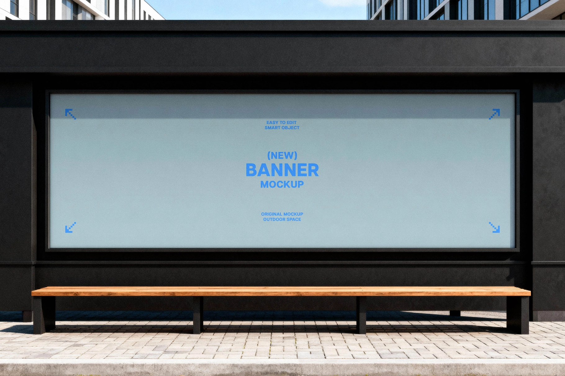 Bus Stop Banner Mockup
