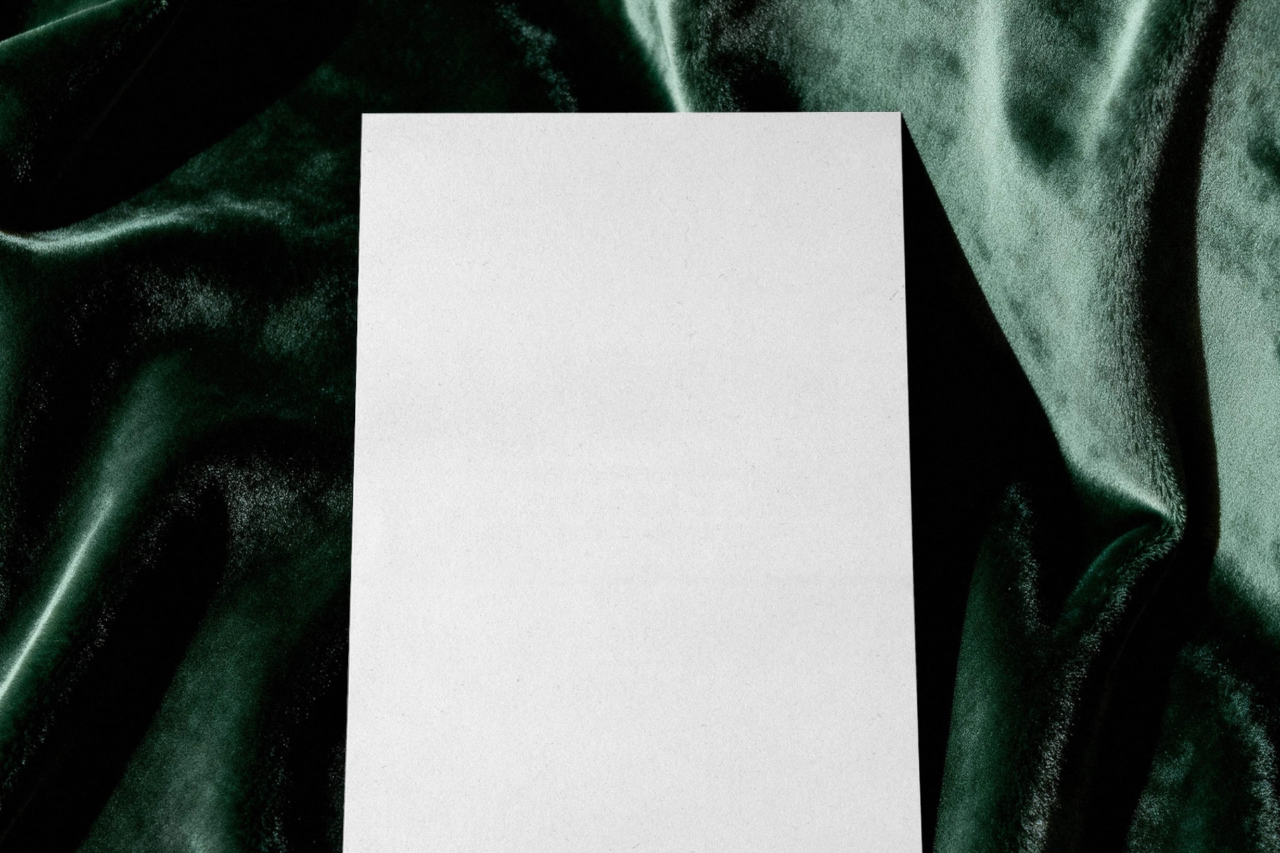 Poster Mockup on Velvet Fabric