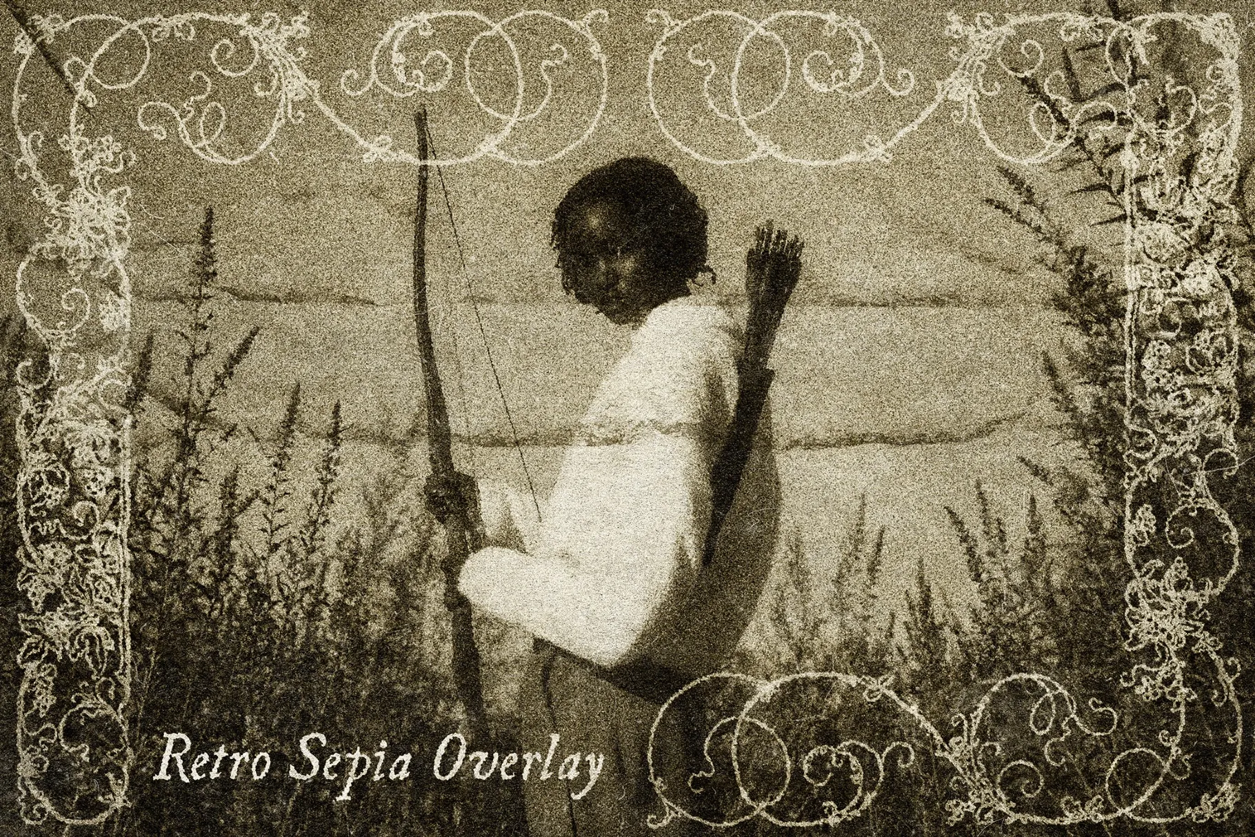 Retro Sepia Overlay Photo Effect