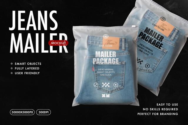 Jeans Mailer Mockup