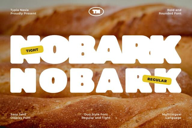 Nobark - Retro Rounded Bold Chunky Font