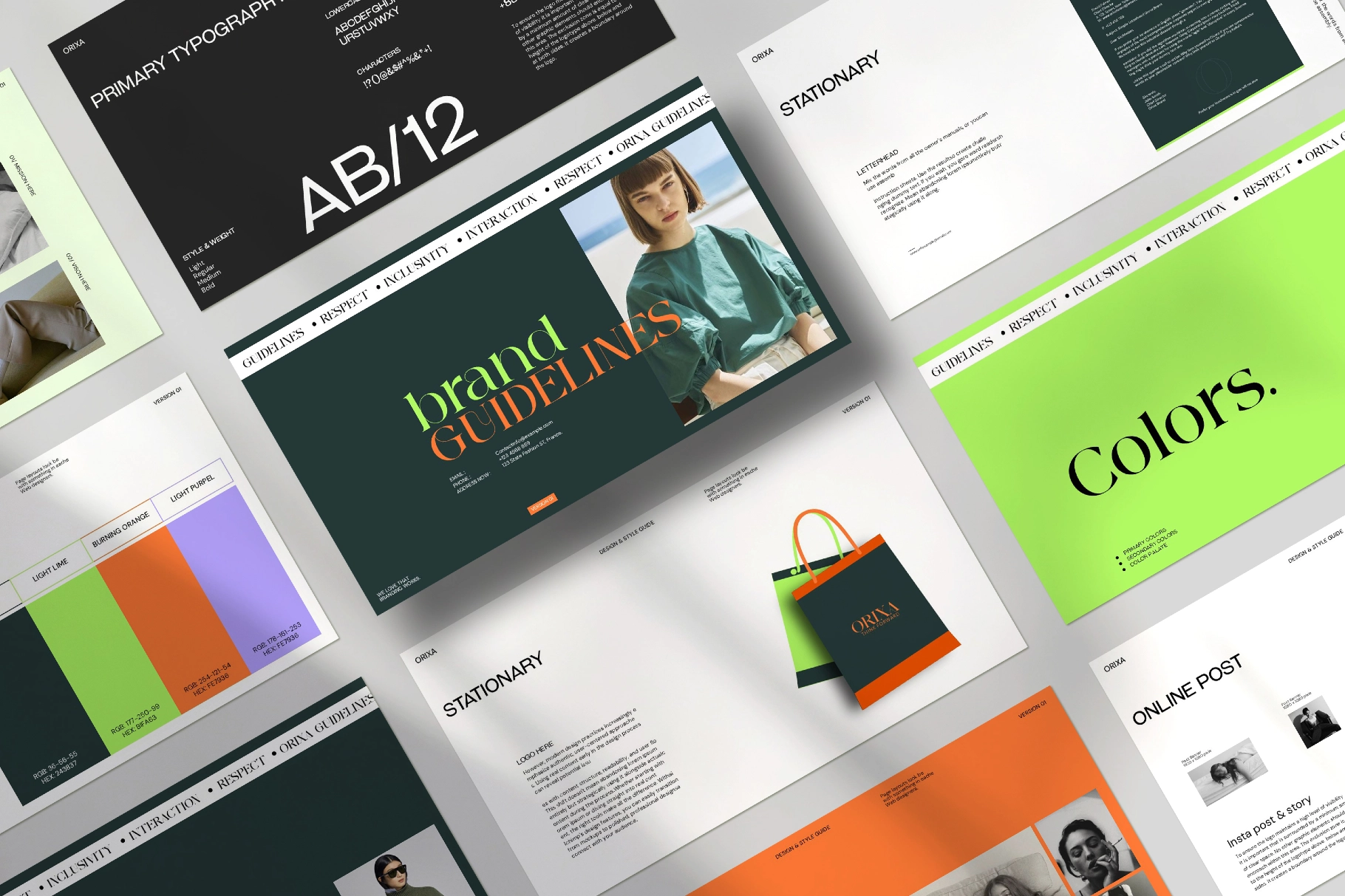 Orixa Brand Guidelines Presentation Template