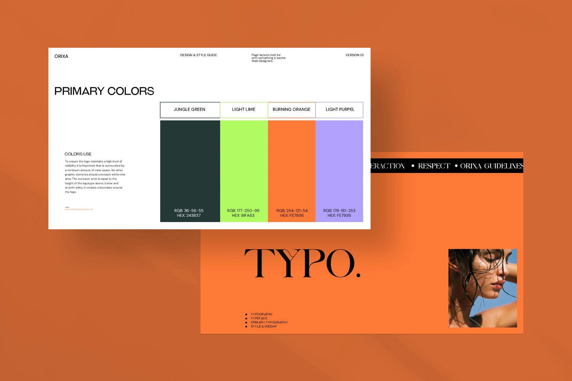 Orixa Brand Guidelines Presentation Template