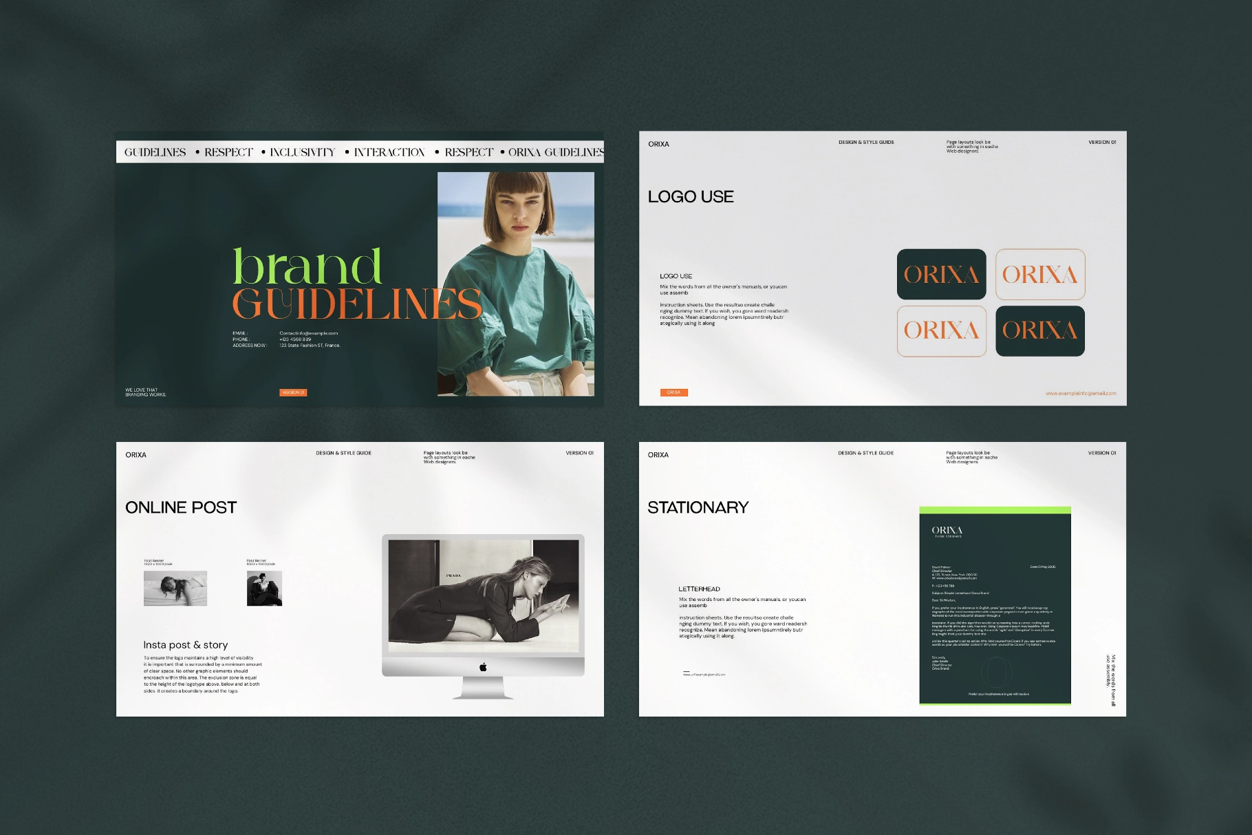 Orixa Brand Guidelines Presentation Template
