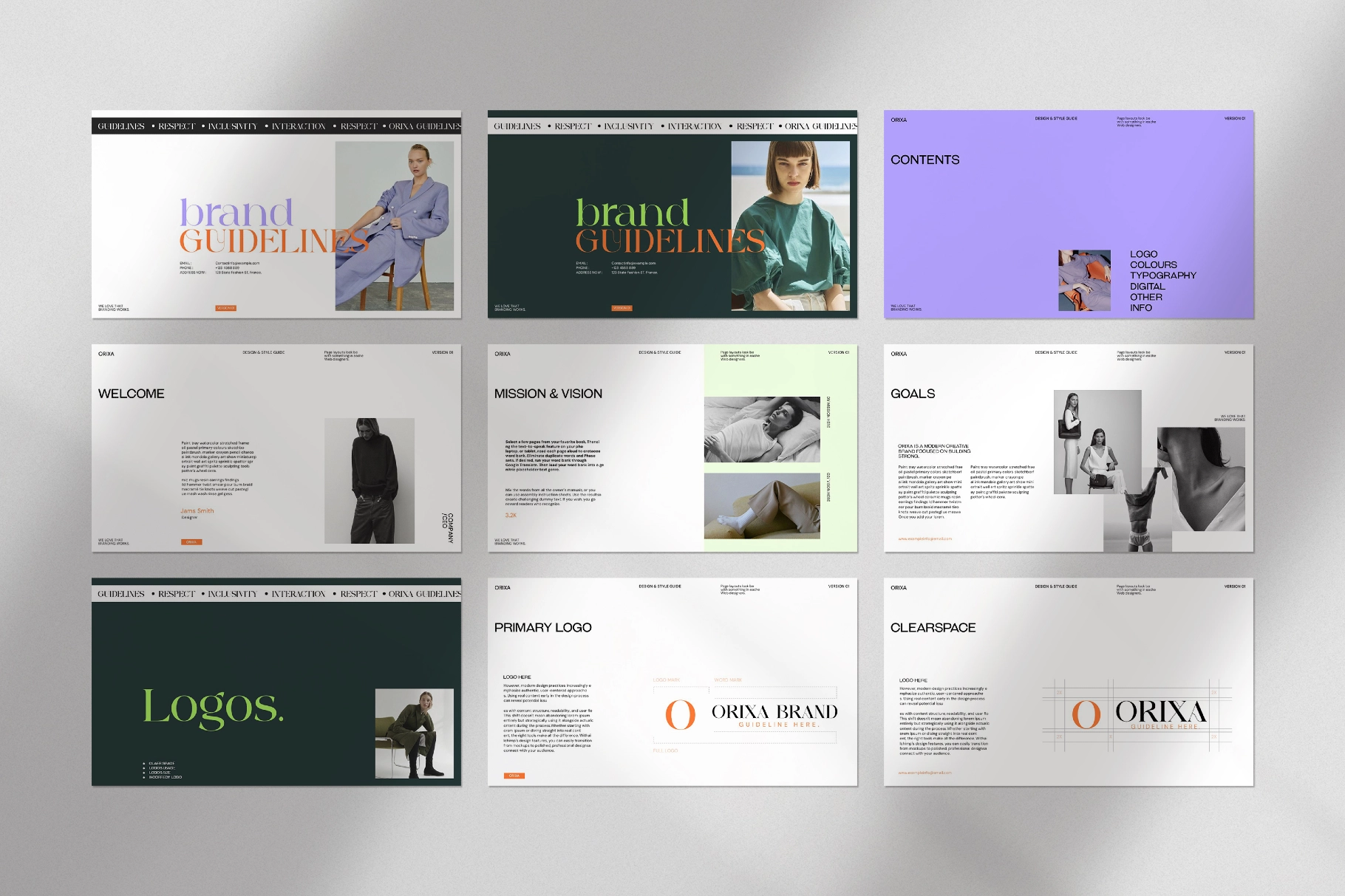 Orixa Brand Guidelines Presentation Template