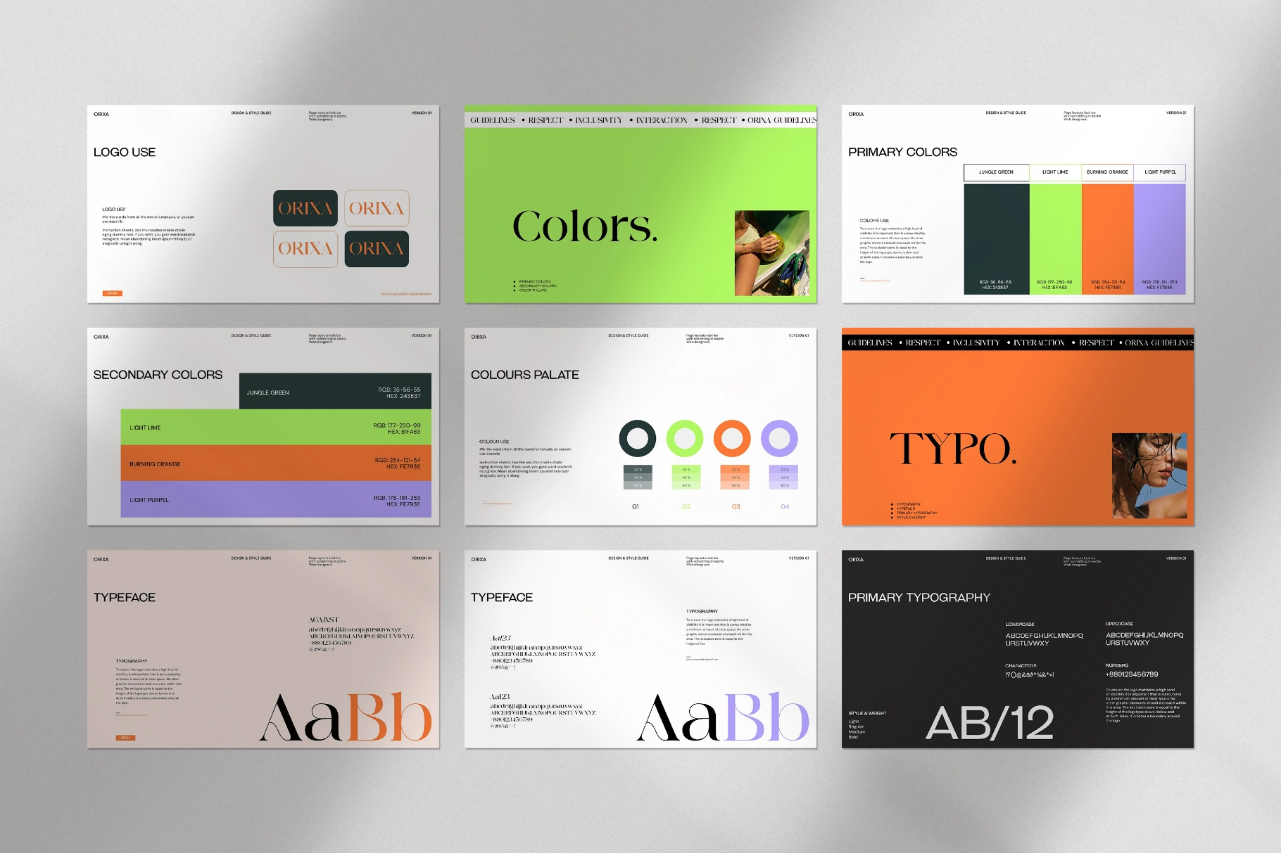 Orixa Brand Guidelines Presentation Template