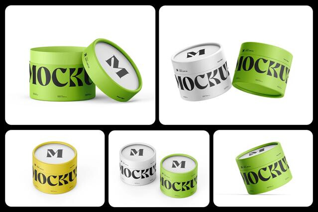 Paper Tube Packaging Mockup