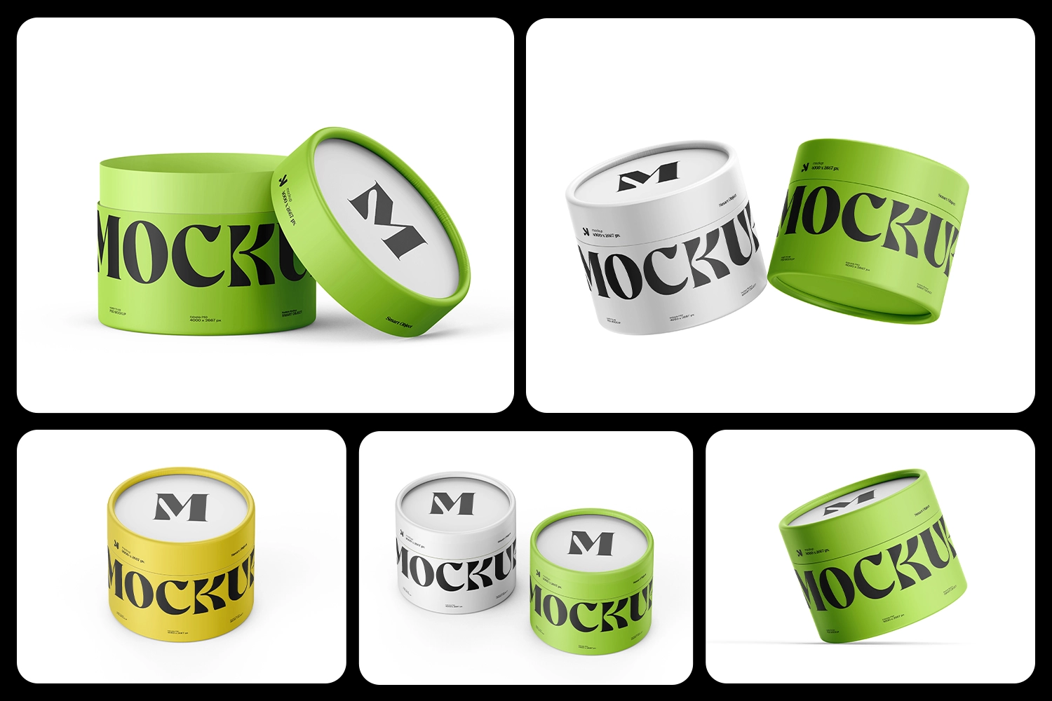 Paper Tube Packaging Mockup