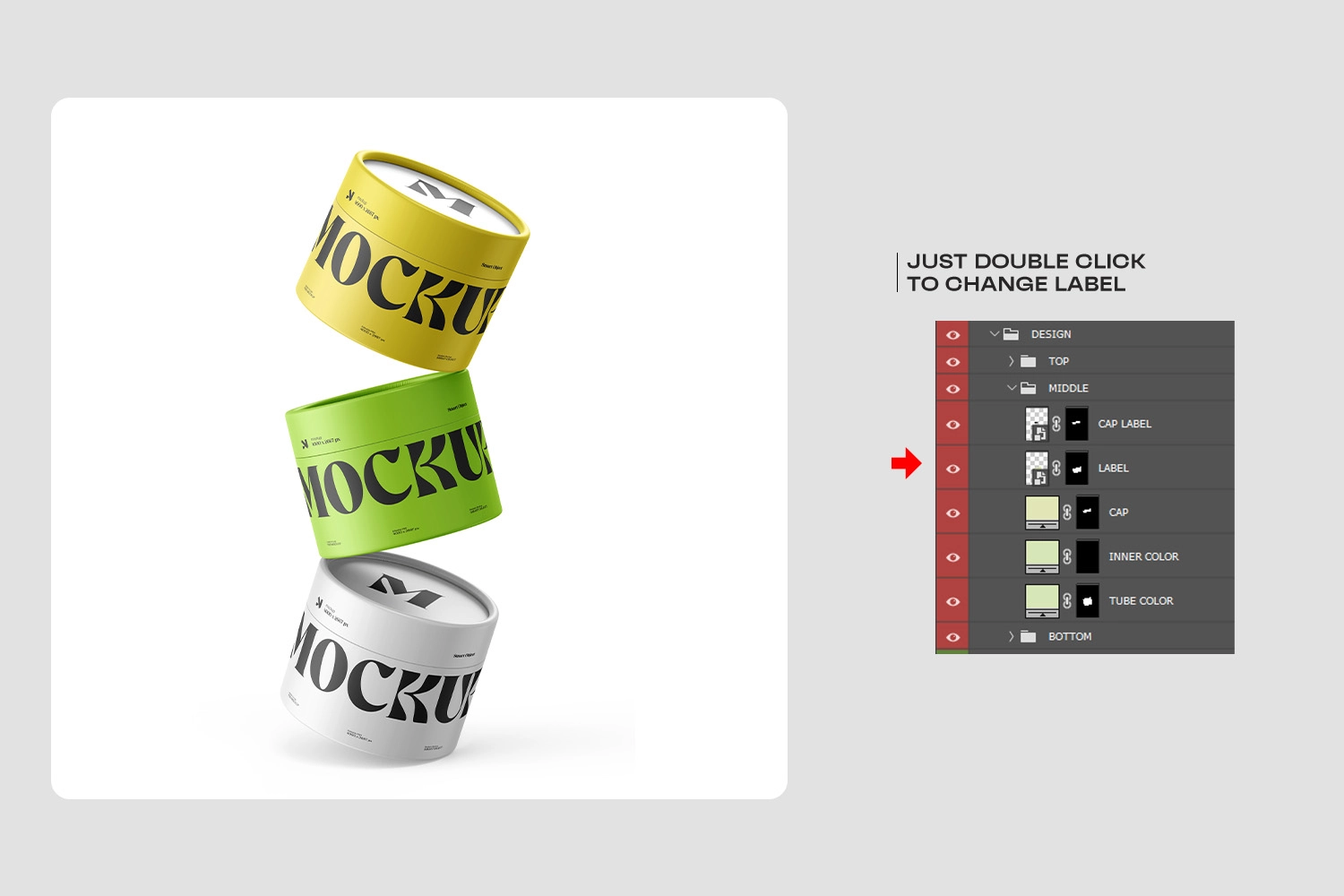 Paper Tube Packaging Mockup