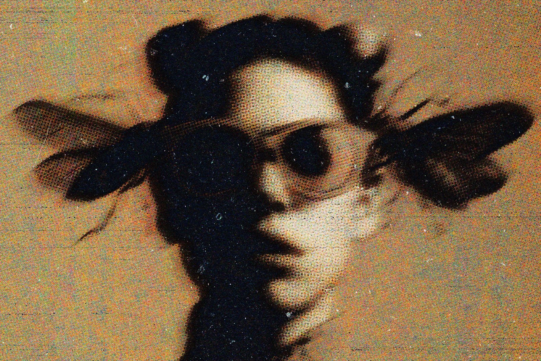 Monochrome Halftone Photo Effect