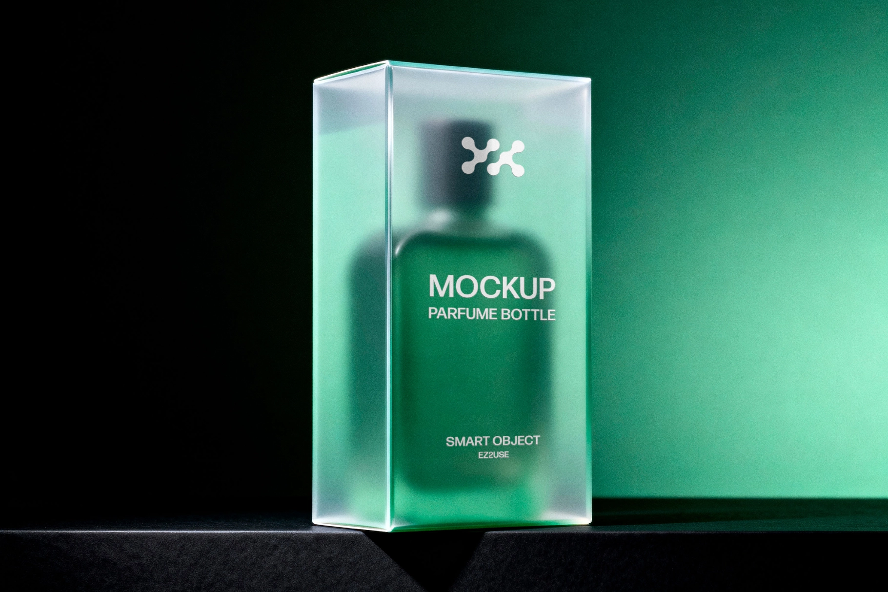 Frosted Glass Perfume Bottle Mockup