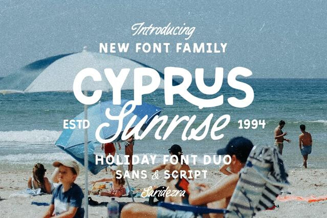 Cyprus Sunrise - Holiday Font Duo