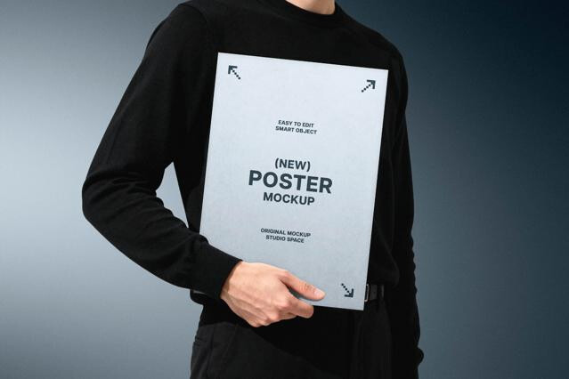 Handheld Poster Mockup
