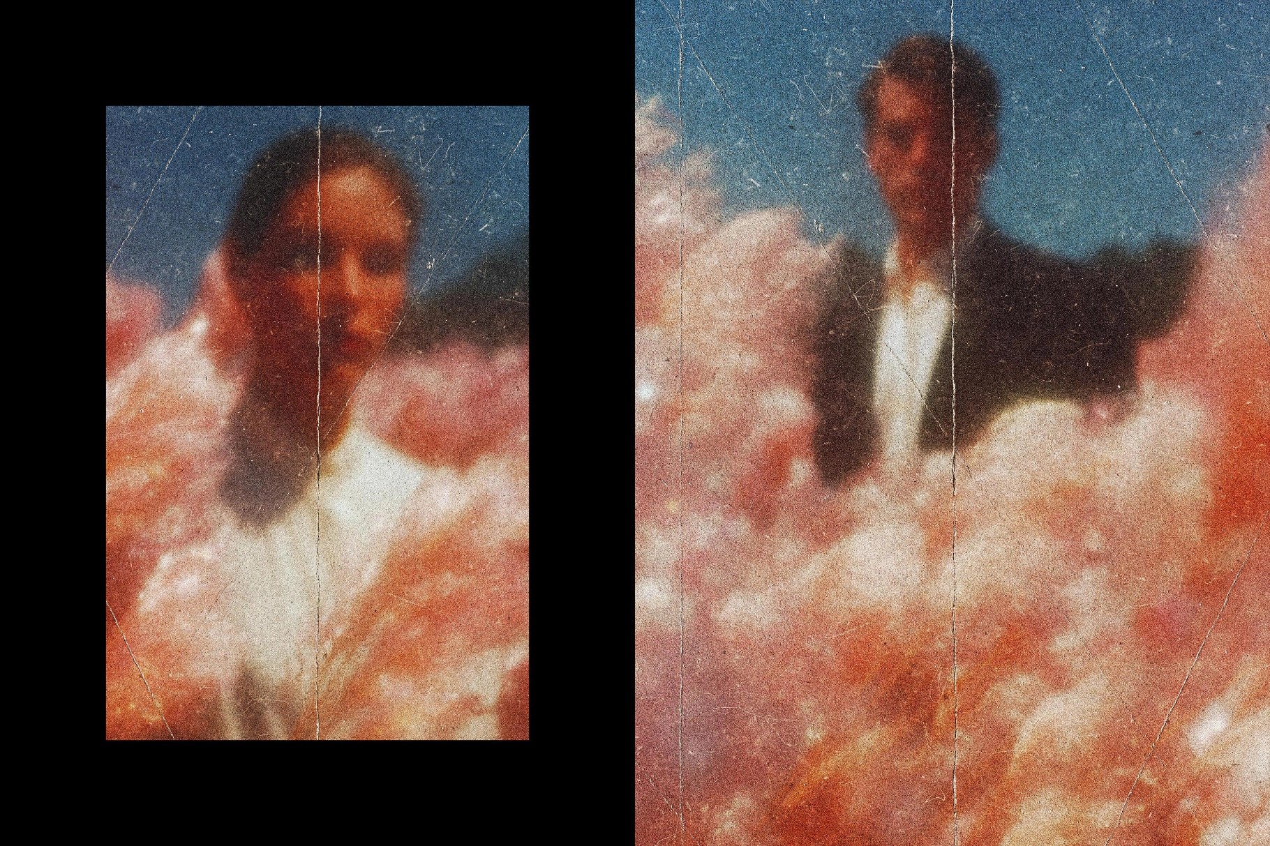 Blurred Folded Paper Photo Effect