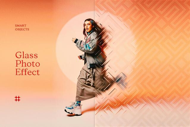 Patterned Glass Photo Effect