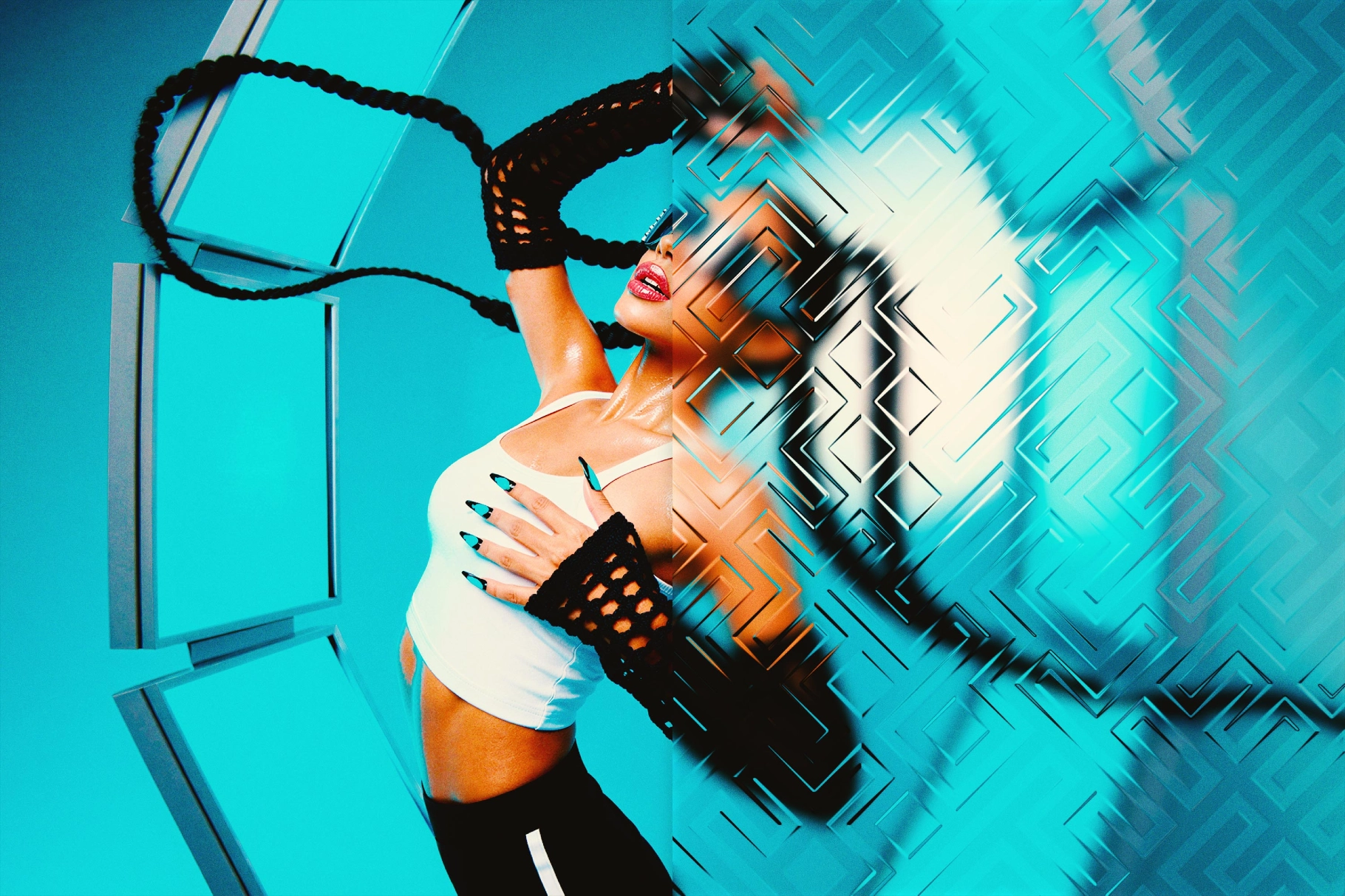 Patterned Glass Photo Effect