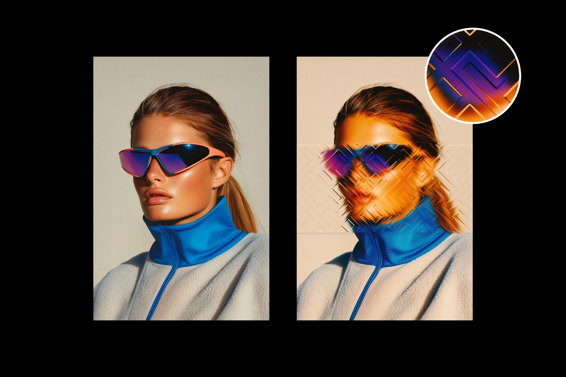 Patterned Glass Photo Effect