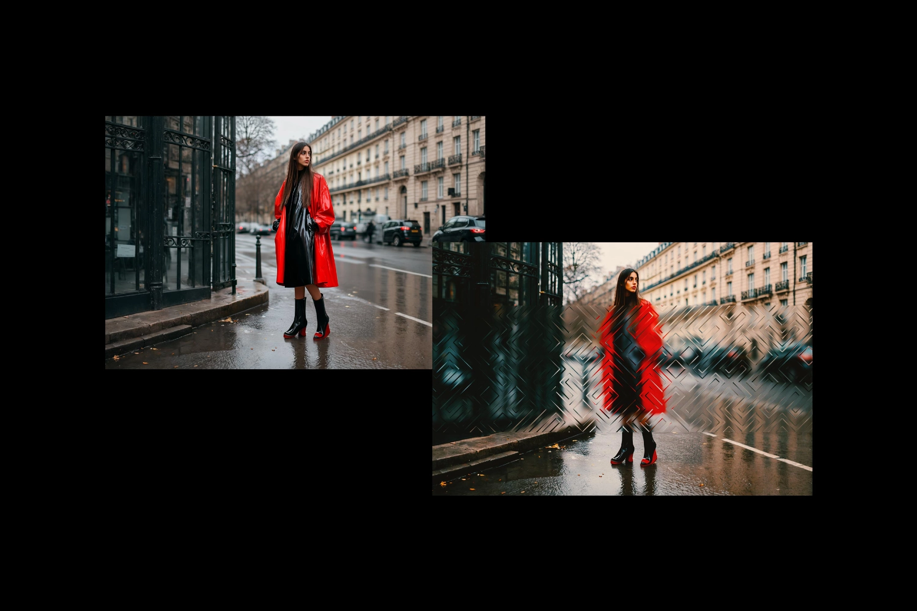 Patterned Glass Photo Effect