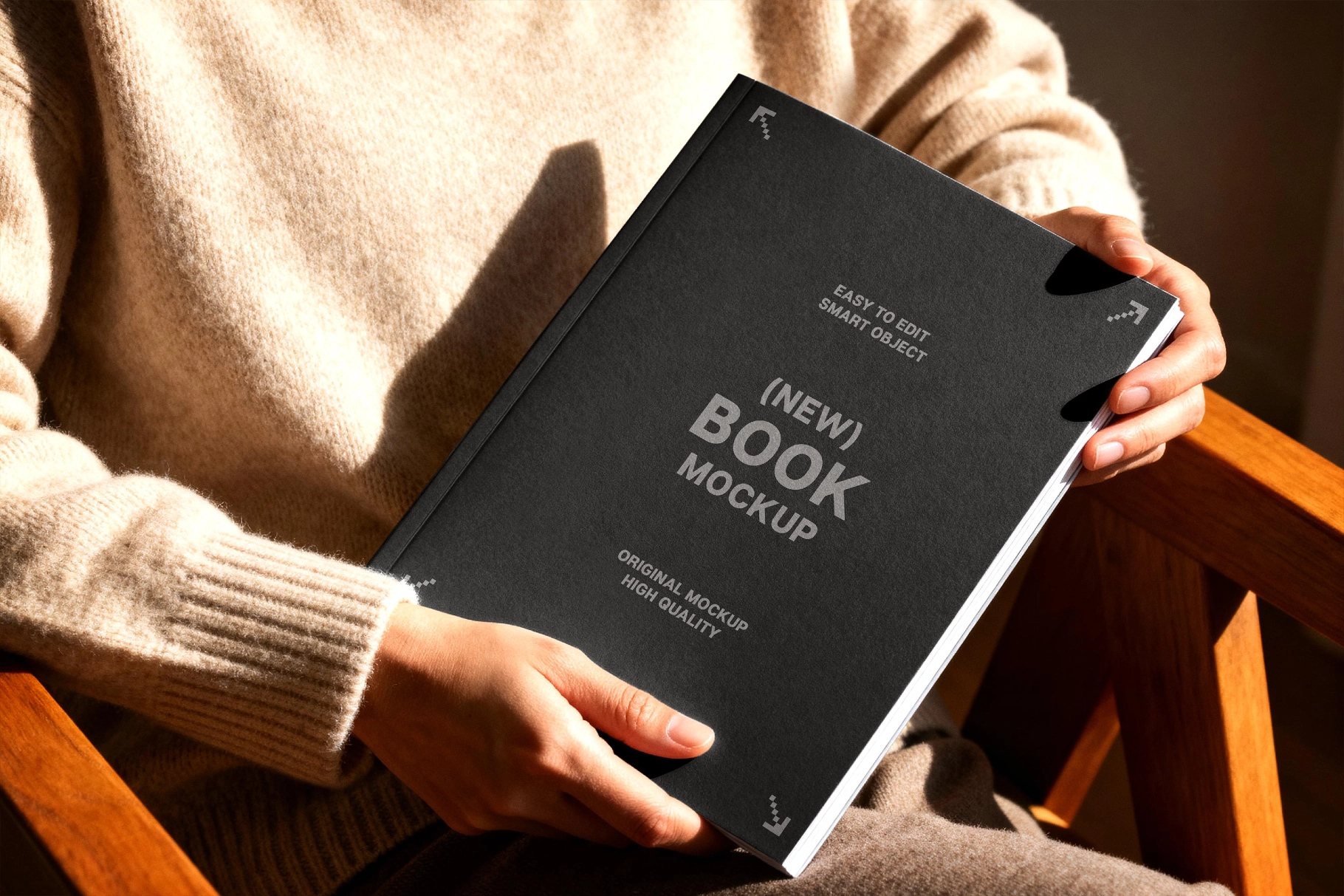 Book in Hands Mockup