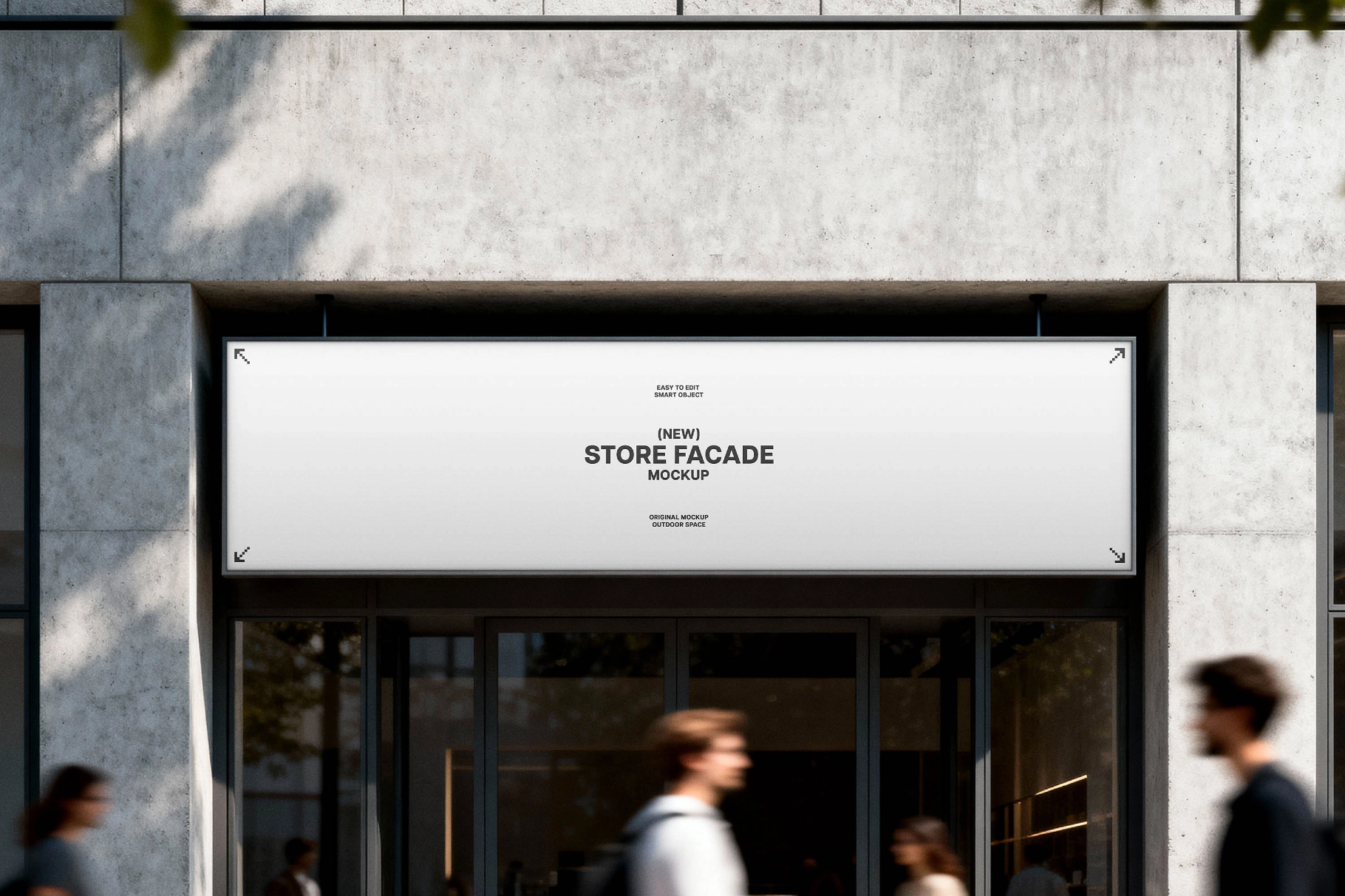 Store Facade Signboard Mockup