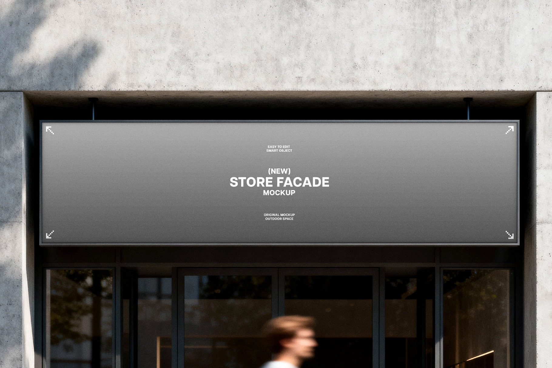 Store Facade Signboard Mockup