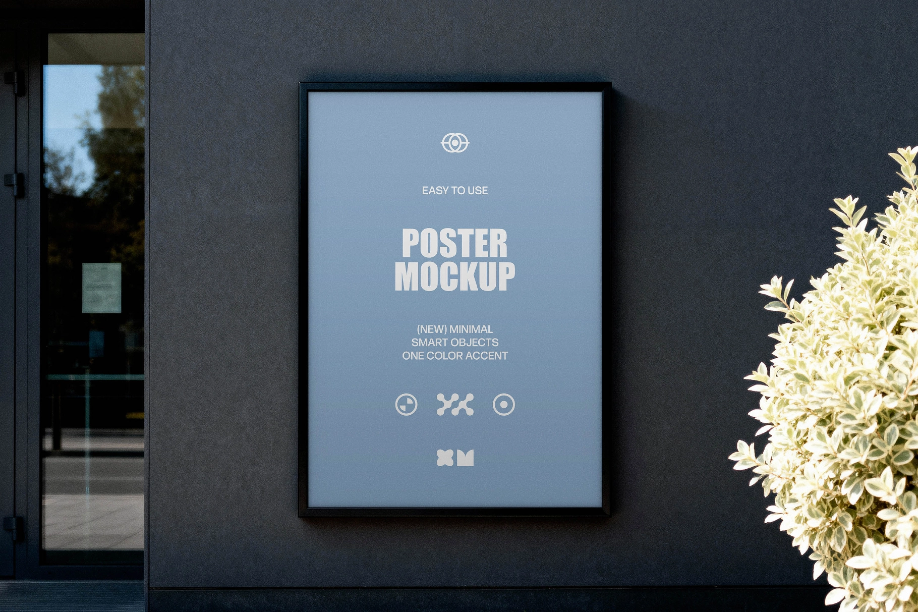 Black Wall Poster Mockup