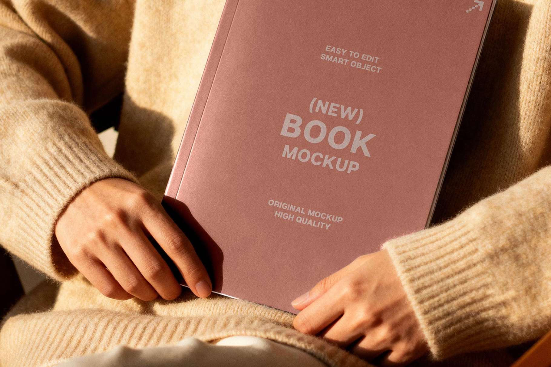 Reader Holding Book Mockup Scene