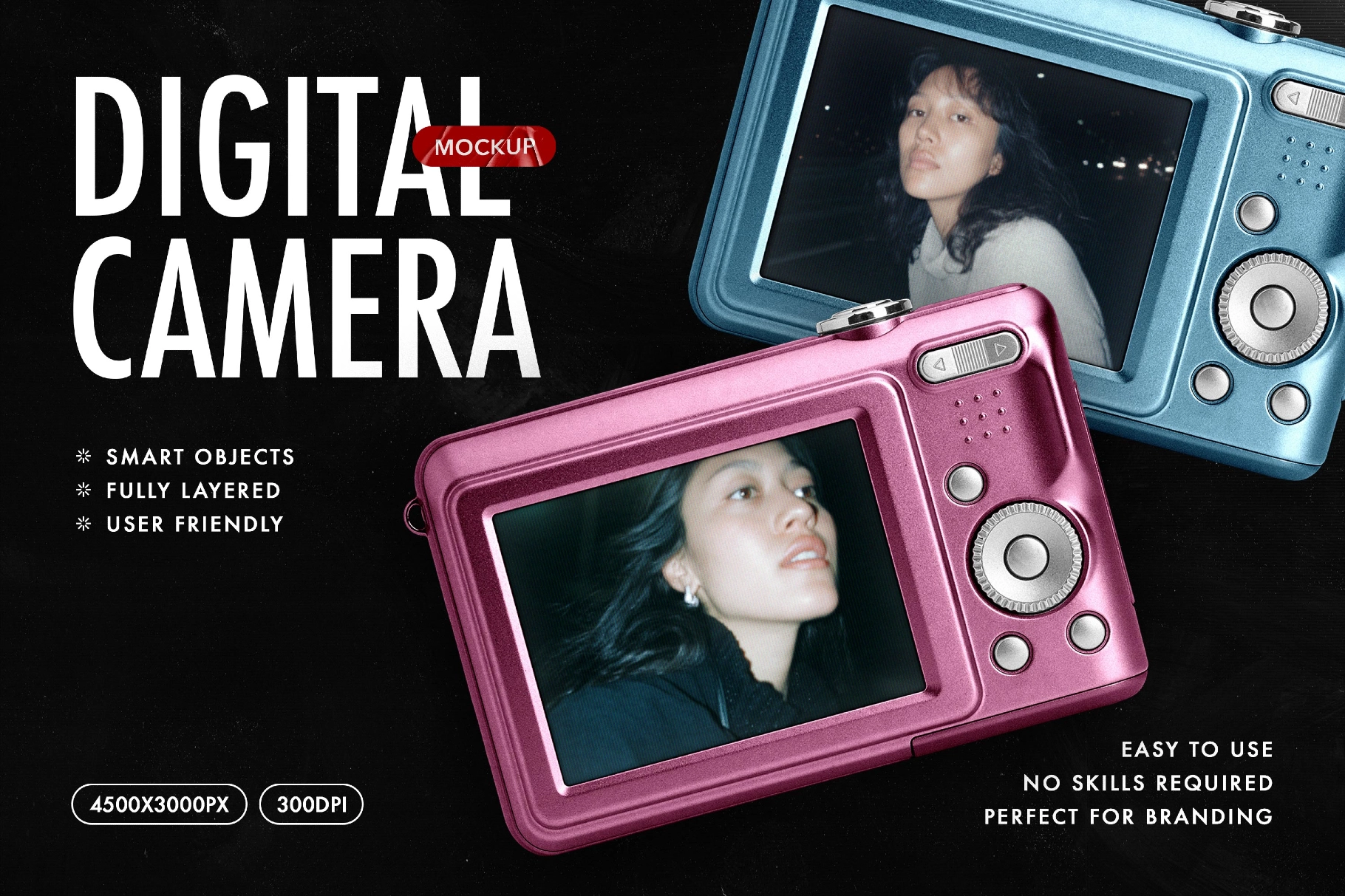 Colorful Pocket Camera Mockup