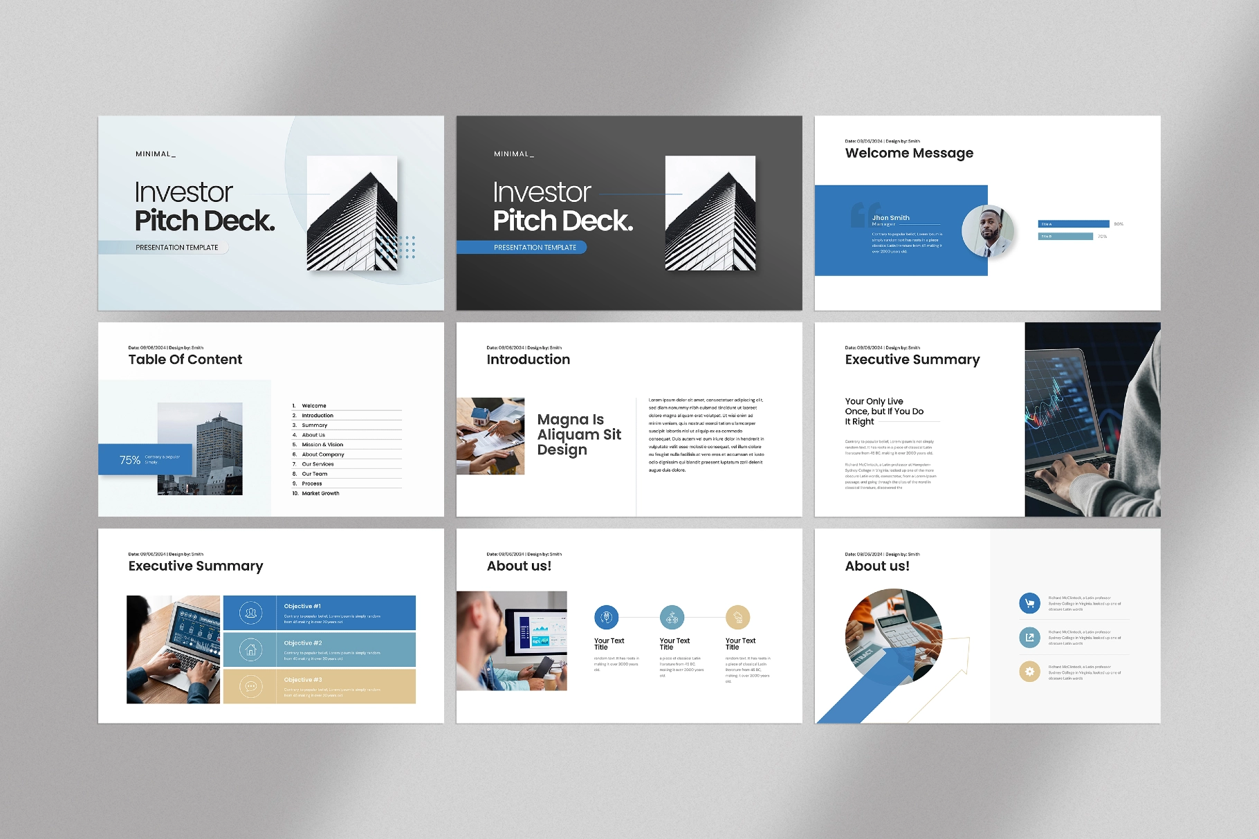 Investor Pitch Deck Presentation Template